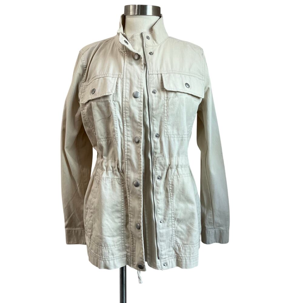 GAP Beige Safari 100% Cotton Women's Utility Jacket Size‎ Small